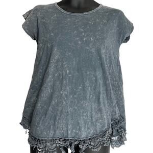 American Age Top Womes Size S Gray 100% Cotton Minimalist Lagenlook Boho Tunic